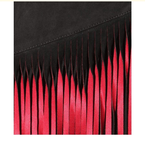 Tamara Mellon Fringe Goat Suede Leather Midi Skirt, Sizes 0, 2, NWT, Retail $750 - Picture 5 of 5